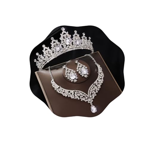 FIRCRE Crowns and Tiaras jewelry sets for Wedding princess birthday party Halloween Prom Pageant Jewelry for Women Crystal...