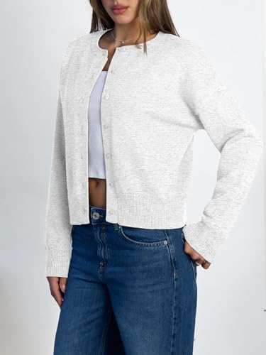 LILLUSORY Womens Cropped Cardigan Sweaters Lightweight Fall Crop Cotton Knit Y2k Outfits Fashion Button Up Clothes 2026