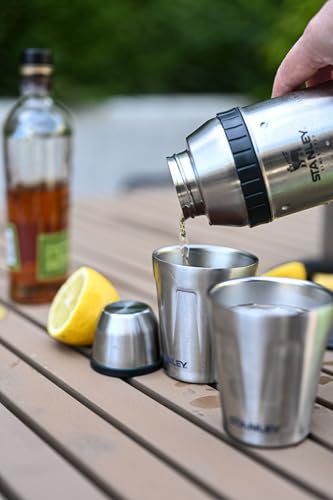 Stanley Happy Hour Cocktail Shaker Set 20 oz | Bartender Kit for Camping and Travel | Cocktail Drink Mixing Set with 2 Cup...