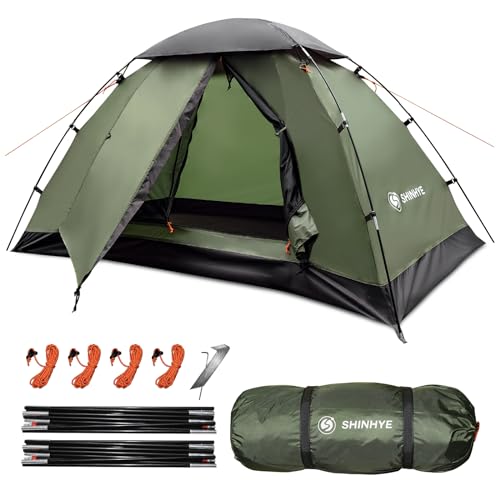 Backpacking Tent for Camping 1-5 Person Hiking Ultralight Tent for Waterproof Windproof Outdoor Two Doors Tents Easy Quick...