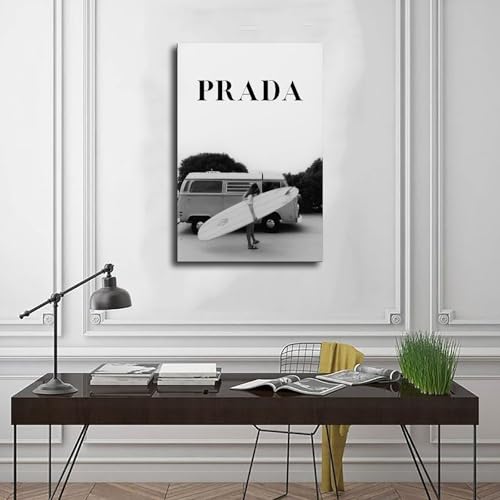 Dehub Black And White Luxury Poster for Home Office Decoration Chic Fashion Canvas Prints for Wall Aesthetic Perfect Gifts for Birthday Party Unframe-style 24x36inch(60x90cm)