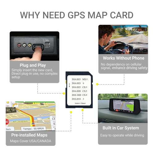 Latest GPS Navigation SD Card BHP166EZ1T for 3 6 CX-3 CX-5 CX-9 MX-5 USA/Canada/Mexico 2023