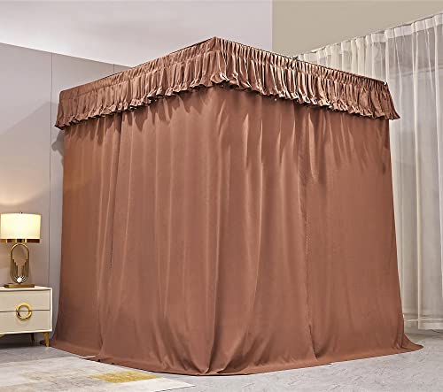 VETHIN Elastic Roof Style Four Corner Post Princess Bed Canopy Curtains Cozy Breathable Tent Canopy Mosquito Net for Girls...