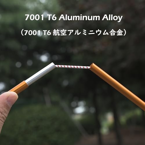 TRIWONDER Tent Poles Replacement Aluminum Camping Rod Accessories Pre-Assembled Tent Pole Repair Kit, 2 Pcs