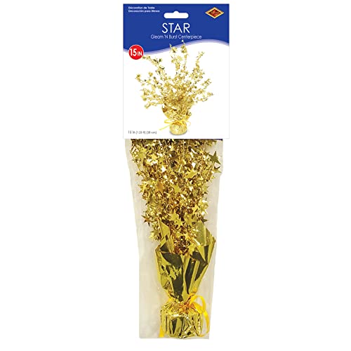Beistle Gold Star Gleam 'N Burst Centerpiece