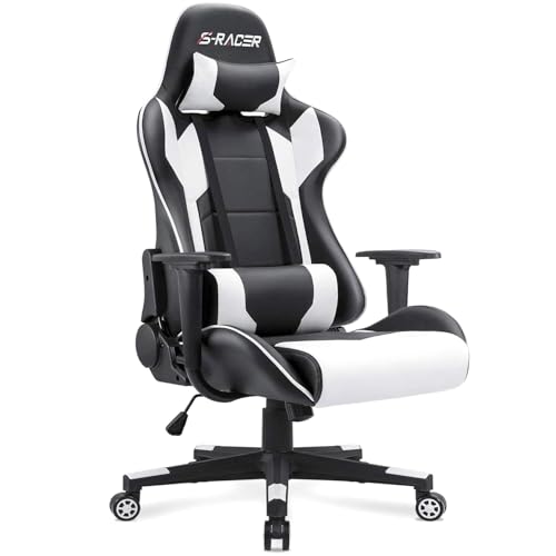 Homall Gaming Chair, Office Chair High Back Computer Chair Leather Desk Chair Racing Executive Ergonomic Adjustable Swivel...