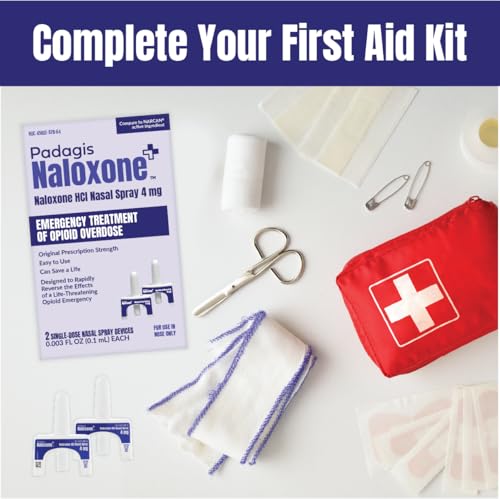 Padagis Naloxone HCI Nasal Spray, 4 mg – Emergency Treatment for Opioid Overdose - Rapid-Response Opioid Overdose Reversa...