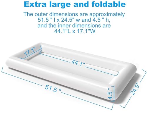 Jasonwell Inflatable Serving Bars Ice Buffet Salad Serving Trays Food Drink Holder Cooler Containers Indoor Outdoor BBQ Pi...