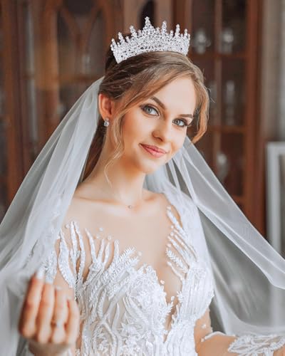 Crowns for Women - Tiaras for Women Crystal Queen Crown for Birthday Costume Party Celebration