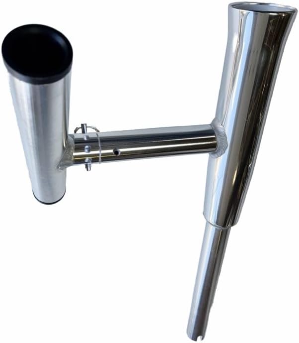 Holder with Rod Holder - Fits in Rod Holder - Island Anchor Shallow Water Anchor Pole Holder and Rod Holder