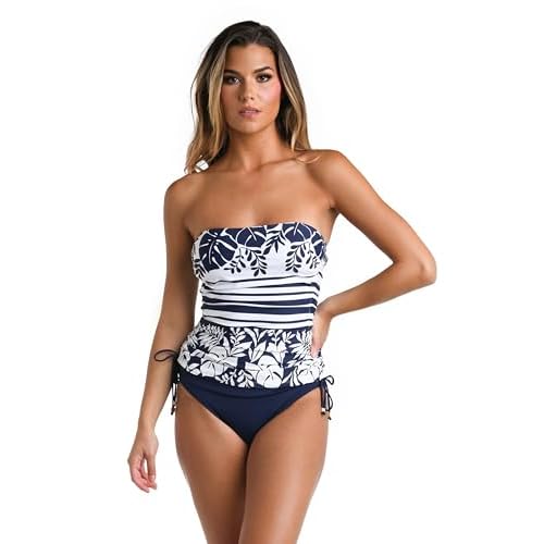 La Blanca Womens Bandeau Tankini Swimsuit Top