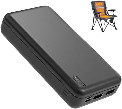 Lyzuepely 20000 mAh 5V2A Battery Pack for Electric Heated Camping Chair, Heated Blanket, Heated Hunting Seat Pad, Heated S...
