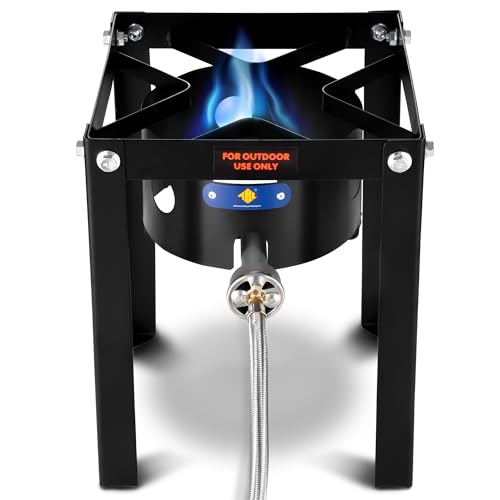 ARC 55,000BTU Propane Burner Camping Stove,Outdoor Gas Stove Burner Cooker for Cooking for Turkey Fry,Homebrewing,Crawfish...