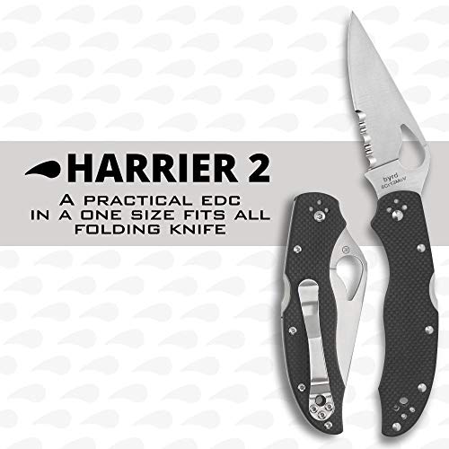Spyderco Harrier 2 Folding Pocket Knife with 3.3" 8Cr13MoV Steel Blade and G-10 Handle - EDC Knife for Men and Women, Perf...