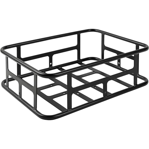 Retrospec EverythingBin Heavy-Duty Steel eBike Rear Basket with Water-Resistant Liner - Large Capacity Cargo Carrier for Electric Bikes (13x18x5.7)