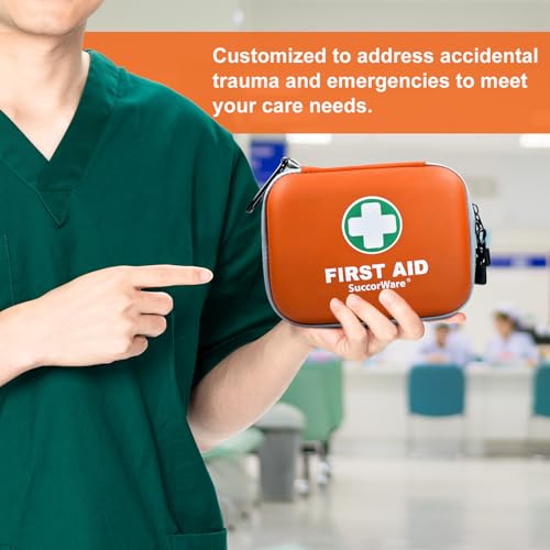 SuccorWare 150 Pieces Mini First Aid Kit - Small Medical Kit with Hard Shell - Emergency First Aid Kit for Car, Travel, Ho...