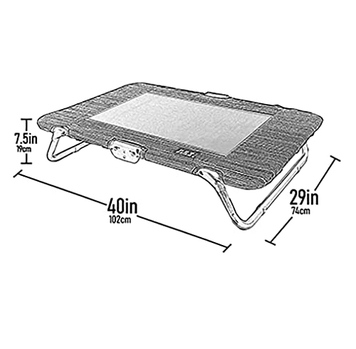 Pet Gear Lifestyle Pet Cot Elevated Bed, No Assembly Required, Premium Tear Resistant Cooling Mesh, Indoor & Outdoor, Ligh...