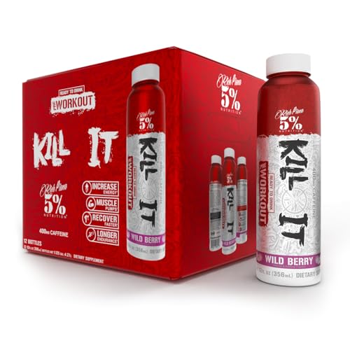 5% Nutrition Kill It Ready-to-Drink High Stim Pre Workout | 400mg Caffeine Energy Drink | Extreme Pump, Endurance, Focus &...