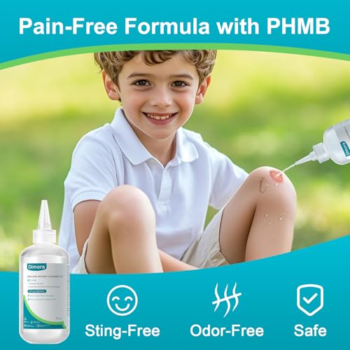 Dimora Skin and Wound Cleanser, OTC First Aid Antiseptic Cleanser,Moistening Absorbent Antibacterial Wound Dressings for C...