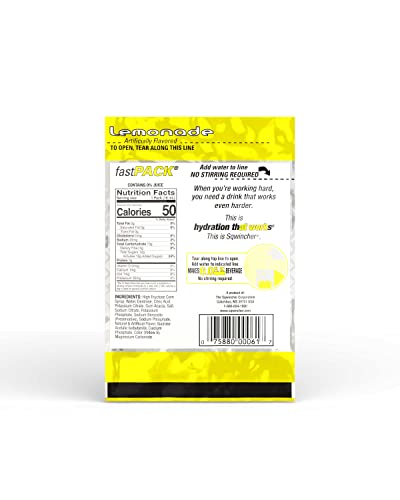 Sqwincher Fast Pack Liquid Concentrate | Lemonade Flavored | Low Calorie | Low Sodium | Electrolyte Replenishment Hydratio...