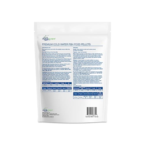Aquascape Premium Cold Water Fish Food Pellets for Small to Medium Koi & Pond Fish, Small Pellet, 2.25 pounds | 98871