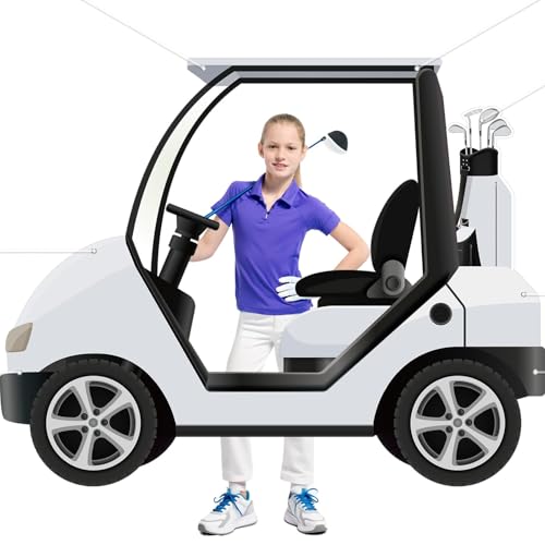Golf Theme Party Decoration Golf Cart Shaped Photo Backdrop Let’s Par-Tee Theme Photo Booth Props Hanging Banner for Kids ...