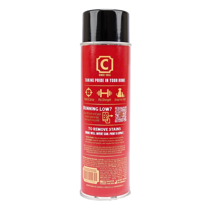 CAMPANELLI Pro Series Stain Remover Spray | Precision Point & Spray Carpet Cleaner for Pet Stains and Odors - Spot Remover for Carpets, Fabrics, Upholstery & Household Spills | 18oz Aerosol