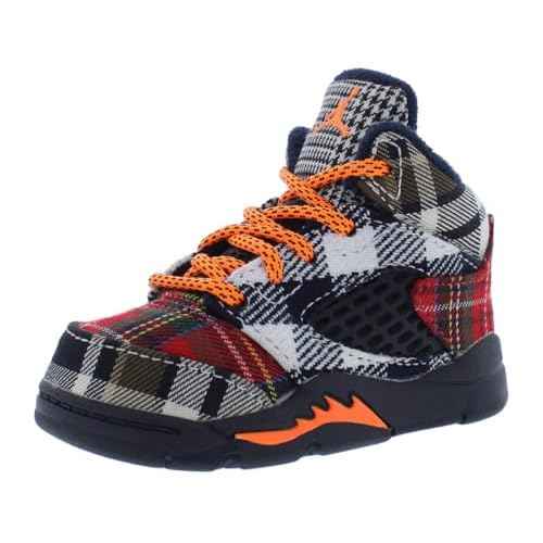Jordan Toddler's 5 Retro Plaid Black/Total Orange (FD4813 008)