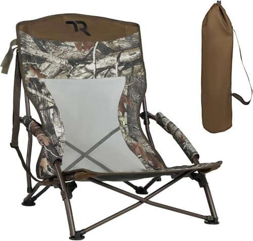 TR Low Camping Chair,Low Lawn Chairs for Concerts Lightweight Heavy Duty,Low Chair with Carry Bag for Outdoor Camping Trav...