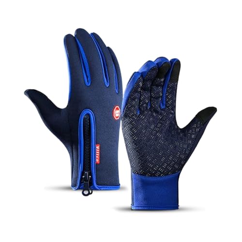 Insulated Thermal Winter Gloves with Touchscreen Compatibility - Waterproof Design for Outdoor Sports