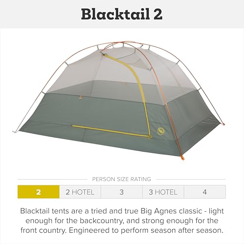 Big Agnes Blacktail & Blacktail Hotel Tent - Backpacking Tent for Camping, 3 Season, Lightweight, Waterproof