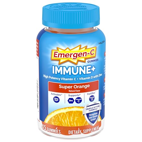 Emergen-C Immune+ Triple Action Immune Support Gummies, BetaVia (R), 1000mg Vitamin C, B Vitamins, Vitamin D and Antioxida...