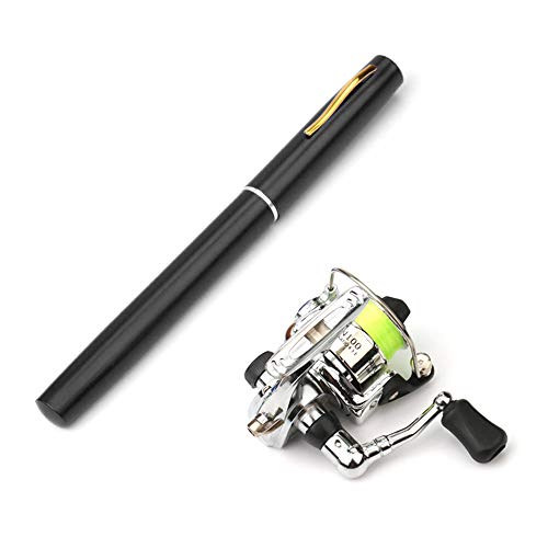 Lixada Fishing Rod Reel Combo Mini Pen Fishing Pole Kit Telescopic Fishing Rod Spinning Reel Combo Kit