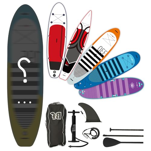 Bifanuo Inflatable Stand Up Paddle Board with SUP Accessories & Backpack. Paddle Boards for Adults. Non-Slip Deck, Wide St...