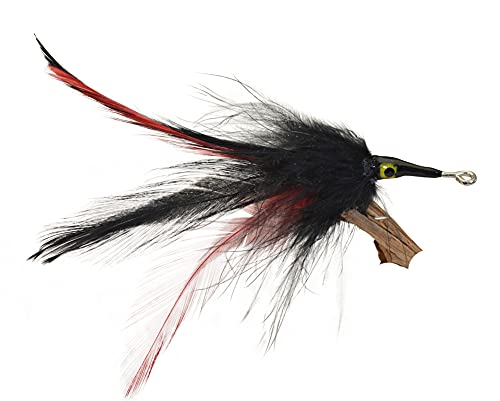 3 Flies | Black Death Tarpon Saltwater Streamer Fly | 3/0 Mustad Fly Hooks | Target Redfish, Snook, Barracuda, Shark, Tuna...
