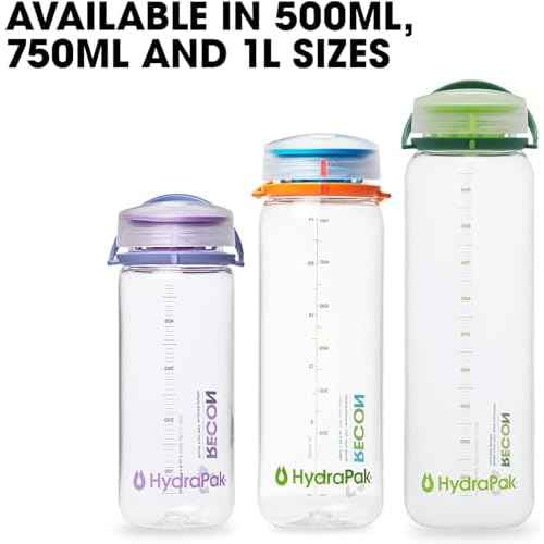 HydraPak Recon Twist & Sip - Wide Mouth Recycled Plastic Water Bottle (24oz or 32oz) - Eco Friendly, BPA Free, Easy Carry