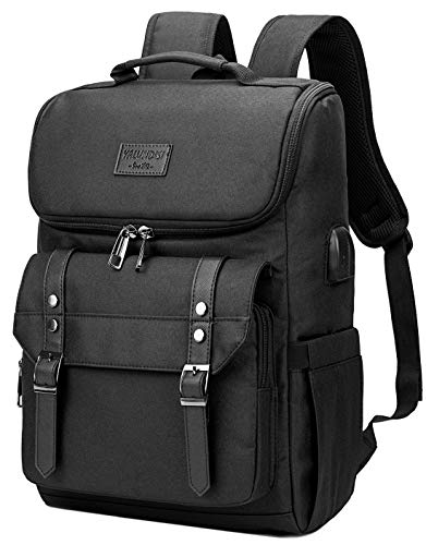 YALUNDISI Vintage Backpack Travel Laptop Backpack with usb Charging Port for Women & Men College Backpack Fits 15.6 Inch L...