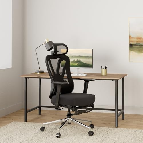 Hbada P5 Ergonomic Office Chair, Desk Chair with Adjustable Lumbar Support and Height, Comfortable Mesh Computer Chair wit...