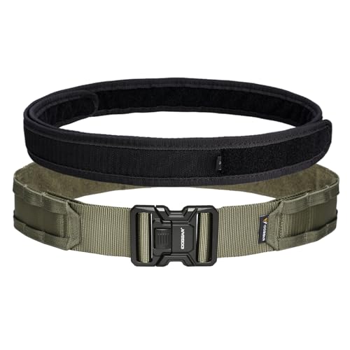 IDOGEAR SPORTS Tactical Riggers Belt 2" Heavy-Duty MOLLE Belt With 1.75" Inner Nylon For Outdoor Military Work Use