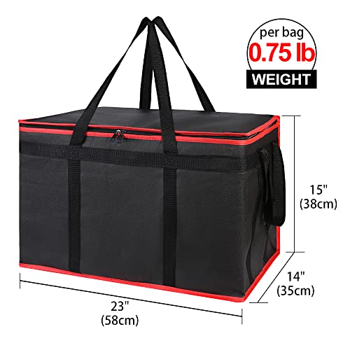 Bodaon Insulated Food Delivery Bag for Hot and Cold Meal, XXX-Large Grocery Tote Insulation Bag for Catering/Drivers, Pizz...