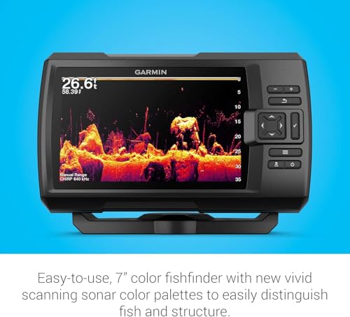 Garmin Striker Vivid 7cv, U.S. with GT20-TM Transducer - Easy-to-Use 7-inch Color Fishfinder and Sonar Transducer, Vivid S...