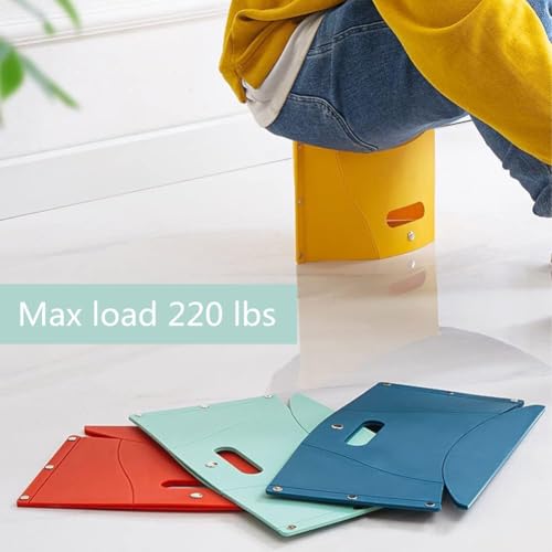 Dachangshund 4pcs Folding Portable Camping Hiking Stool, Lightweight Collapsable Foldable Chair for Travel Gathering BBQ S...
