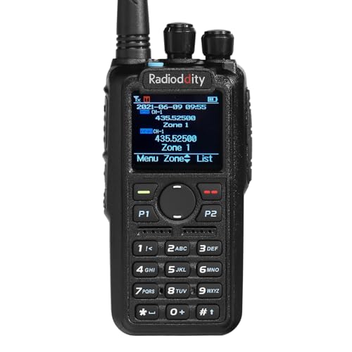 Radioddity GD-AT10G DMR Handheld Ham Radio 10W Digital Analog Long Range (UHF Only) with GPS APRS, 3100mAh Rechargeable Ba...