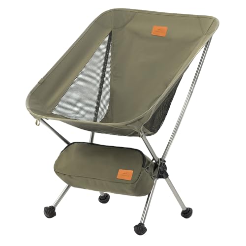 Naturehike YL08 Ultralight Camping Chair, 2.38 LBS Portable Backpacking Chair with Anti-Sinking Feet, Lightweight Compact ...