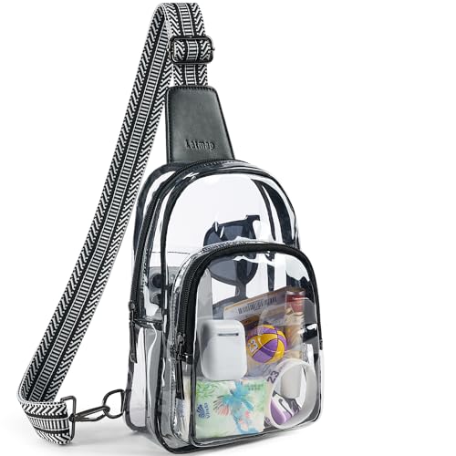 LATMAP Clear Bag for Stadium Events, Clear Purse for Women Stadium Crossbody Bag, Transparent Bag for Concerts Sports