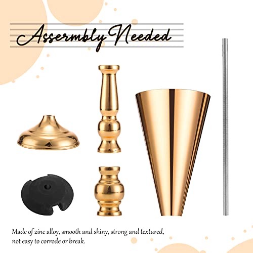 Potchen 6 Pcs Flower Trumpet Gold Vase Tabletop Centerpiece Gold Tall Flower Vases Bulk Wedding Table Decorative Centerpie...