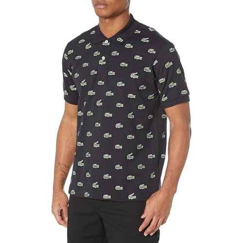 Lacoste Men's Seasonal Short Sleeve Classic Fit All Over Print Polo