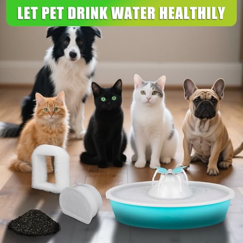 Pet Cat Water Fountain Filters Replacment Compatible with Drinkwell Petsafe Fountain Stainless Steel 360 Avalon, Pagoda Se...