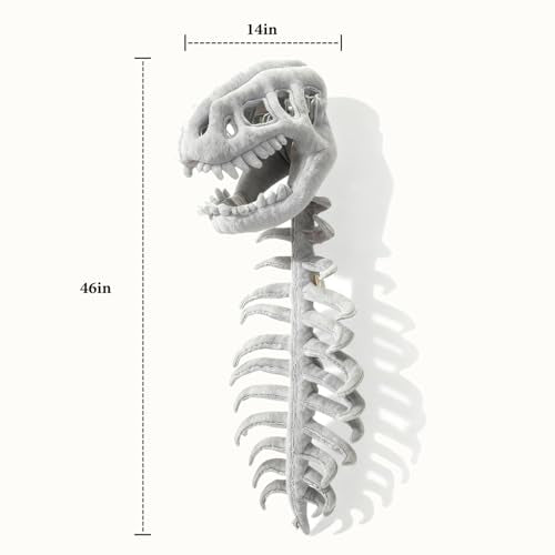 JingDan Wearable Dinosaur Skeleton Spinosaurus Plush Dino Outfit,3D Dinosaur Skeleton Capes Plush Skulls,Halloween Costume...