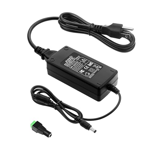 ALITOVE DC 12V 5A Power Supply Adapter Converter Transformer 60W AC 100-240V Input with 5.5x2.5mm DC Output Jack for 5050 ...